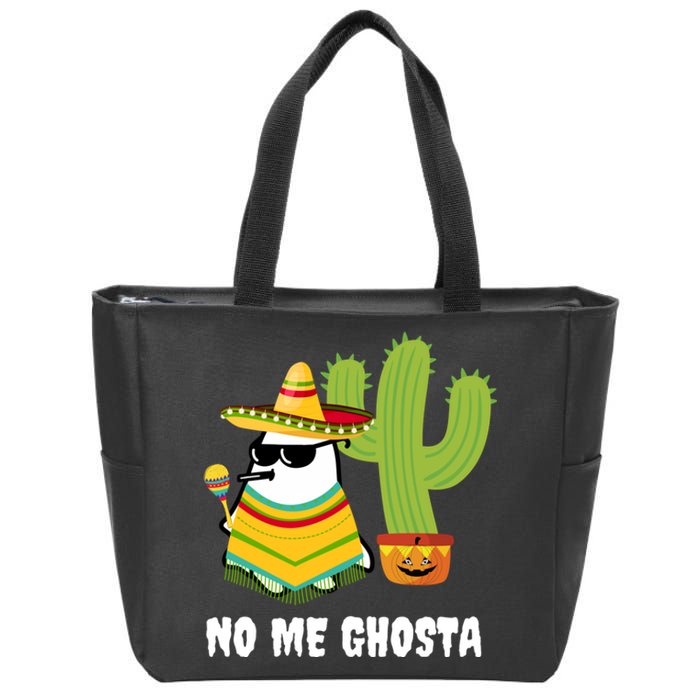 No Me Ghosta Gusta Funny Mexican Halloween Ghost Boo Zip Tote Bag