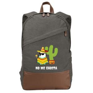 No Me Ghosta Gusta Funny Mexican Halloween Ghost Boo Cotton Canvas Backpack