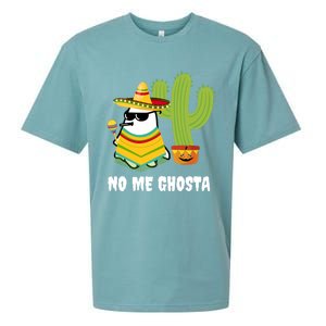 No Me Ghosta Gusta Funny Mexican Halloween Ghost Boo Sueded Cloud Jersey T-Shirt