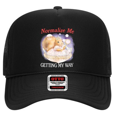 Normalize Me Getting My Way Funny Squirrel Meme Trucker Hat