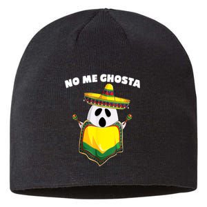 No Me Ghosta Gusta Funny Mexican Halloween Sustainable Beanie