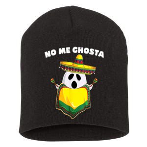 No Me Ghosta Gusta Funny Mexican Halloween Short Acrylic Beanie