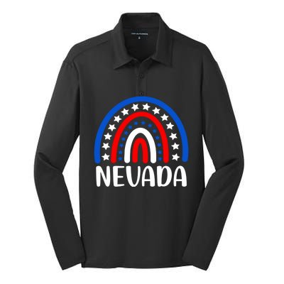 Nevada Meaningful Gift I Love Nevada Usa Gift Silk Touch Performance Long Sleeve Polo