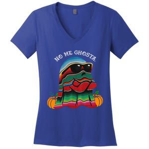 No Me Ghosta Funny Mexican Halloween Ghost Women's V-Neck T-Shirt