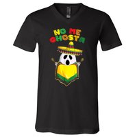 No Me Ghosta Gusta Funny Mexican Halloween No Me Ghosts Boo V-Neck T-Shirt