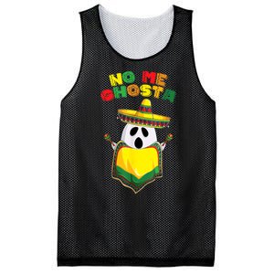 No Me Ghosta Gusta Funny Mexican Halloween No Me Ghosts Boo Mesh Reversible Basketball Jersey Tank