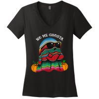 No Me Ghosta Funny Mexican Halloween Ghost Women's V-Neck T-Shirt