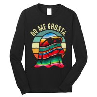 No Me Ghosta Funny Mexican Halloween Cute Ghost Vintage Long Sleeve Shirt