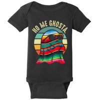 No Me Ghosta Funny Mexican Halloween Cute Ghost Vintage Baby Bodysuit