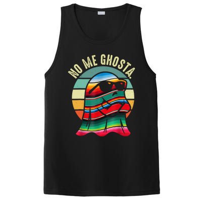 No Me Ghosta Funny Mexican Halloween Cute Ghost Vintage PosiCharge Competitor Tank