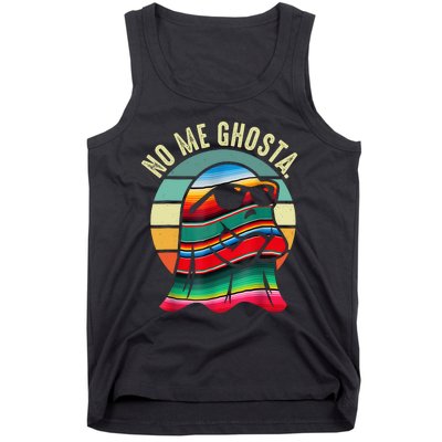 No Me Ghosta Funny Mexican Halloween Cute Ghost Vintage Tank Top