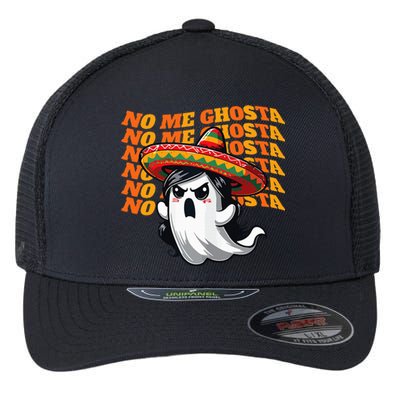 No Me Ghosta Funny Mexican Halloween Ghost Flexfit Unipanel Trucker Cap