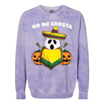 No Me Ghosta Gusta Funny Mexican Halloween Colorblast Crewneck Sweatshirt