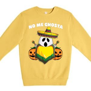 No Me Ghosta Gusta Funny Mexican Halloween Premium Crewneck Sweatshirt