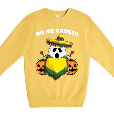 No Me Ghosta Gusta Funny Mexican Halloween Premium Crewneck Sweatshirt