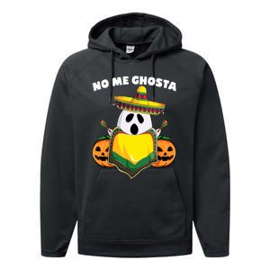 No Me Ghosta Gusta Funny Mexican Halloween Performance Fleece Hoodie