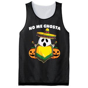 No Me Ghosta Gusta Funny Mexican Halloween Mesh Reversible Basketball Jersey Tank