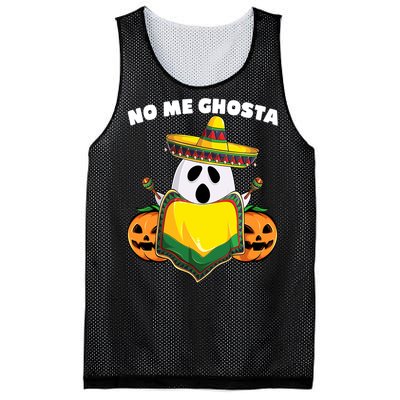 No Me Ghosta Gusta Funny Mexican Halloween Mesh Reversible Basketball Jersey Tank