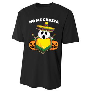 No Me Ghosta Gusta Funny Mexican Halloween Performance Sprint T-Shirt