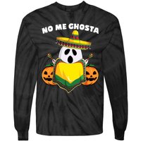 No Me Ghosta Gusta Funny Mexican Halloween Tie-Dye Long Sleeve Shirt