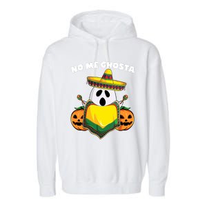 No Me Ghosta Gusta Funny Mexican Halloween Garment-Dyed Fleece Hoodie