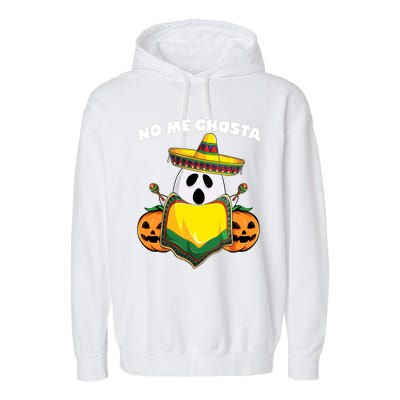 No Me Ghosta Gusta Funny Mexican Halloween Garment-Dyed Fleece Hoodie