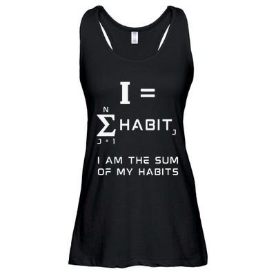 Next Mountain Habits Equation (I Am The Sum Of My Habits) Ladies Essential Flowy Tank