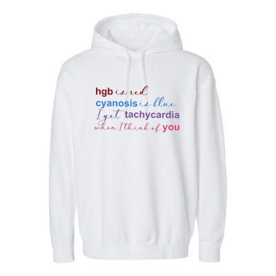 Nurse Medical Humor Poem Valentines Day Garment-Dyed Fleece Hoodie