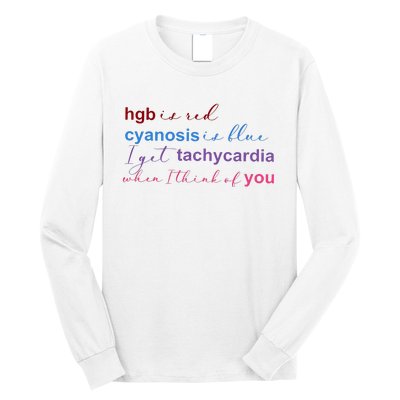 Nurse Medical Humor Poem Valentines Day Long Sleeve Shirt