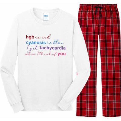 Nurse Medical Humor Poem Valentines Day Long Sleeve Pajama Set