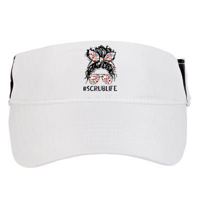 Nursing Messy Hair Woman Bun Stethoscope Scrub Life Nurse Adult Drive Performance Visor