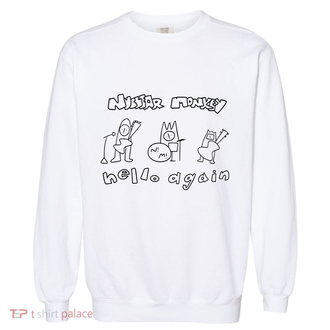 Nuclear Monkey Hello Again Garment-Dyed Sweatshirt