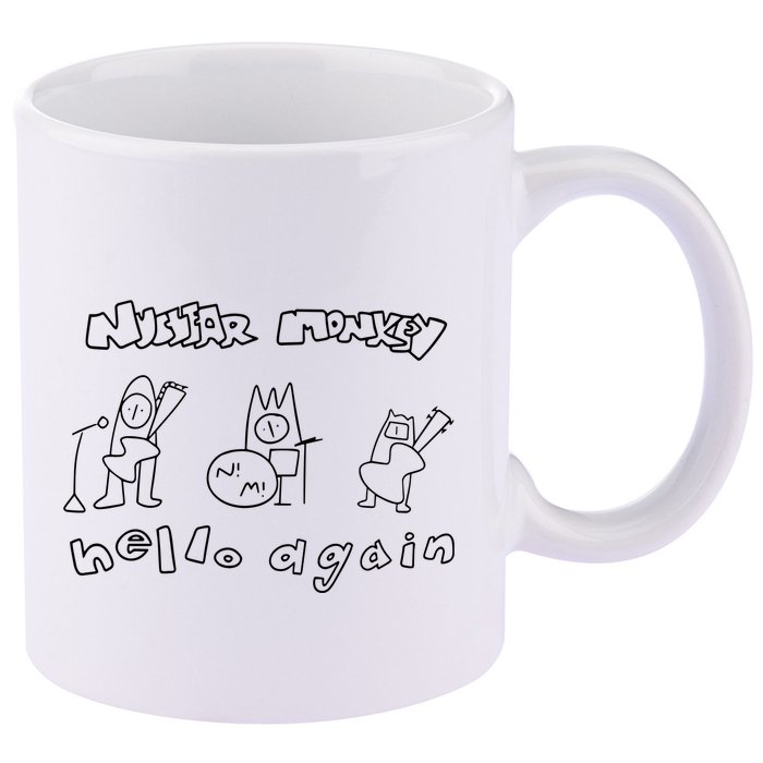 Nuclear Monkey Hello Again 11oz C Handle Ceramic Mug