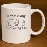 Nuclear Monkey Hello Again 11oz C Handle Ceramic Mug