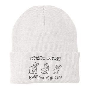 Nuclear Monkey Hello Again Knit Cap Winter Beanie