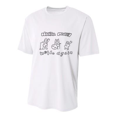 Nuclear Monkey Hello Again Youth Performance Sprint T-Shirt