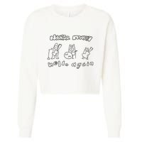 Nuclear Monkey Hello Again Cropped Pullover Crew