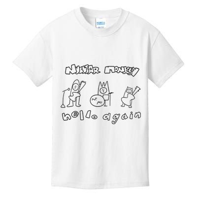 Nuclear Monkey Hello Again Kids T-Shirt