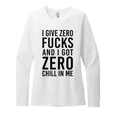 Nicki Minaj I Give Zero Fuck And I Got Zero Chill In Me Womens CVC Long Sleeve Shirt