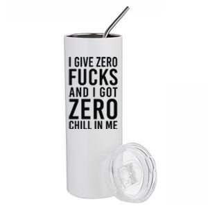 Nicki Minaj I Give Zero Fuck And I Got Zero Chill In Me Stainless Steel Tumbler