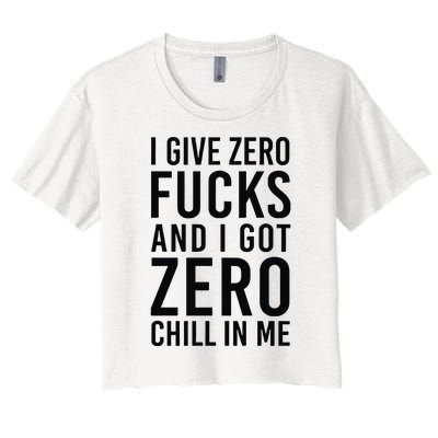 Nicki Minaj I Give Zero Fuck And I Got Zero Chill In Me Women's Crop Top Tee