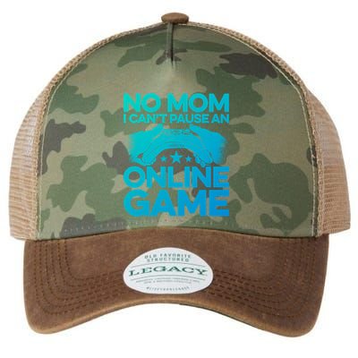 No Mom I Cant Pause An Online Game Video Gamer Geek Pc Nerd Gift Legacy Tie Dye Trucker Hat