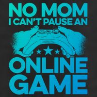 No Mom I Cant Pause An Online Game Video Gamer Geek Pc Nerd Gift Golf Towel