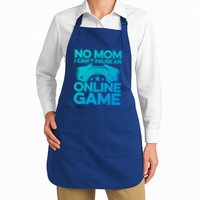 No Mom I Cant Pause An Online Game Video Gamer Geek Pc Nerd Gift Apron