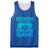 No Mom I Cant Pause An Online Game Video Gamer Geek Pc Nerd Gift Mesh Reversible Basketball Jersey Tank