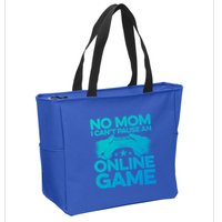 No Mom I Cant Pause An Online Game Video Gamer Geek Pc Nerd Gift Zip Tote Bag