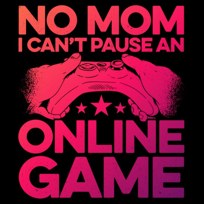 No Mom I Cant Pause An Online Game Video Gamer Geek Pc Nerd Gift Drawstring Bag