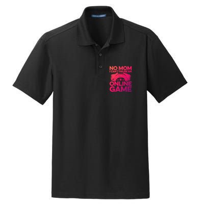 No Mom I Cant Pause An Online Game Video Gamer Geek Pc Nerd Gift Dry Zone Grid Polo