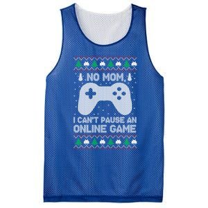 No Mom I Cant Pause An Online Game Xmas Gaming Gamer Great Gift Mesh Reversible Basketball Jersey Tank