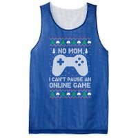 No Mom I Cant Pause An Online Game Xmas Gaming Gamer Great Gift Mesh Reversible Basketball Jersey Tank